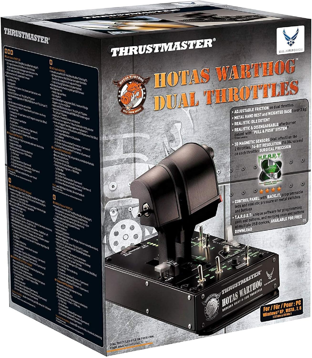 THRUSTMASTER Hotas Warthog Dual Throttles (PC DVD)(Black) (Renewed)