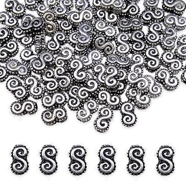 Metal Spacers for Jewelry Making for Adults, Silver Spacer Beads Silver 140-2 pcs
