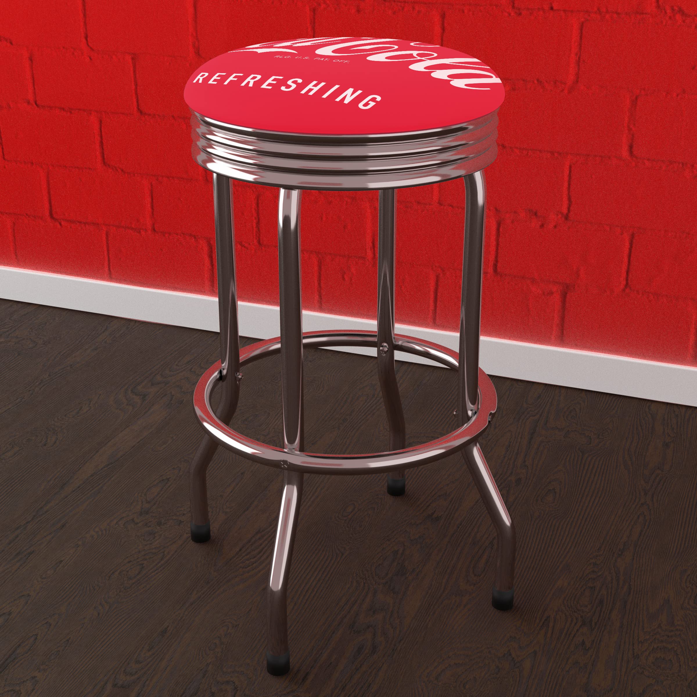 Amazon.com: Bar Stool - Coca-Cola Vintage Stool with Retro Chrome