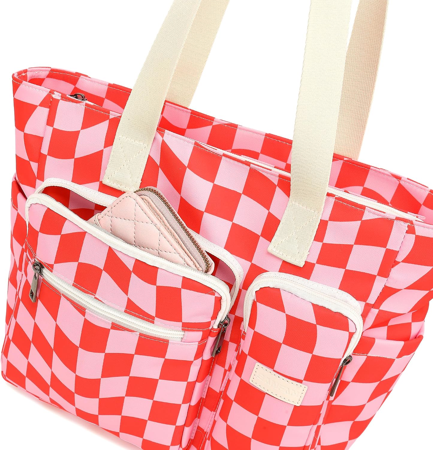 Women Tote Bag With Muti-Pockets,Lightweight Shoulder Bag,Large Capacity Handbag for Travel, Work, Gym