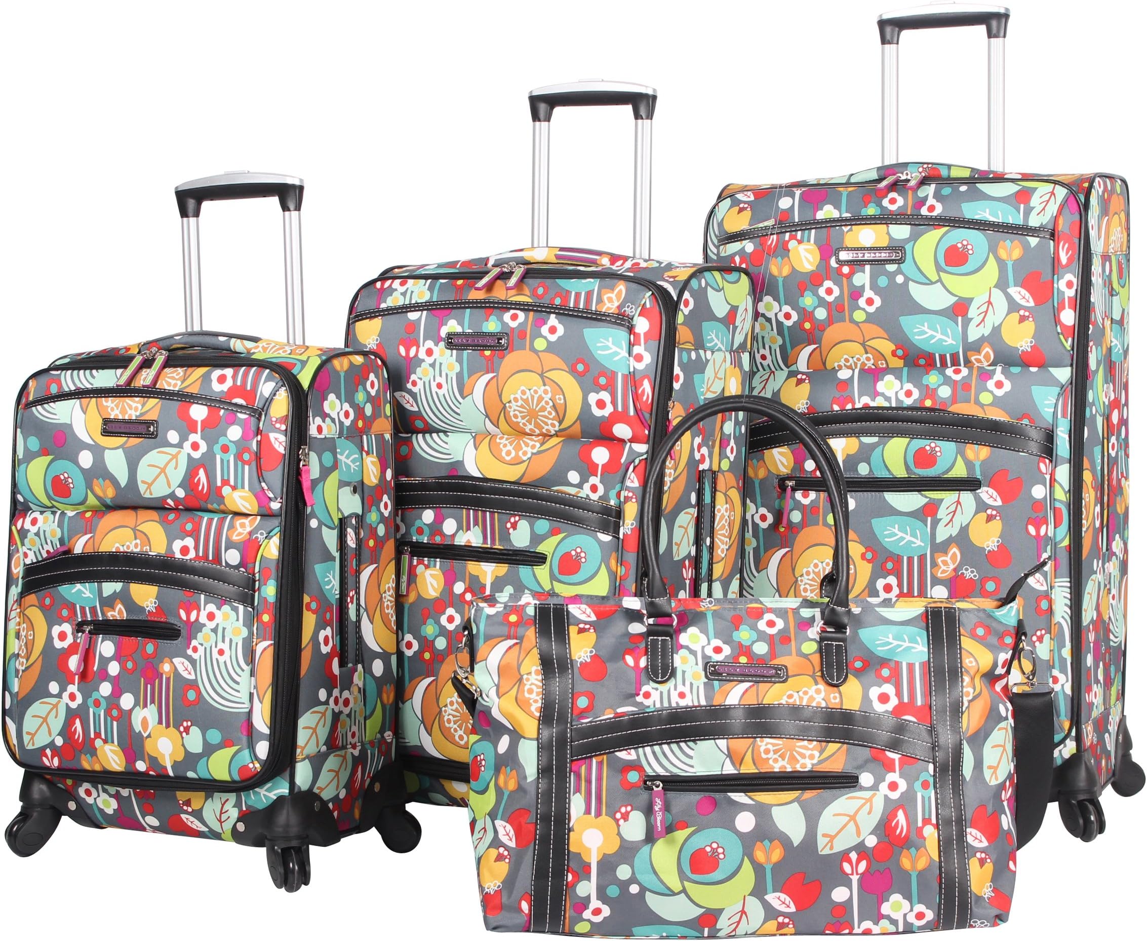 Lily Bloom Luggage Set 4 Piece Suitcase Collection With Spinner Wheels For Woman