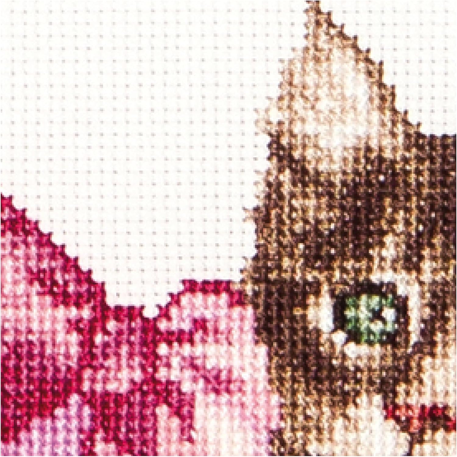 Thea Gouverneur 740A Valentine Kitten on 16 Count Aida, Counted Cross Stitch Kit, 12-Inch-by-12-Inch