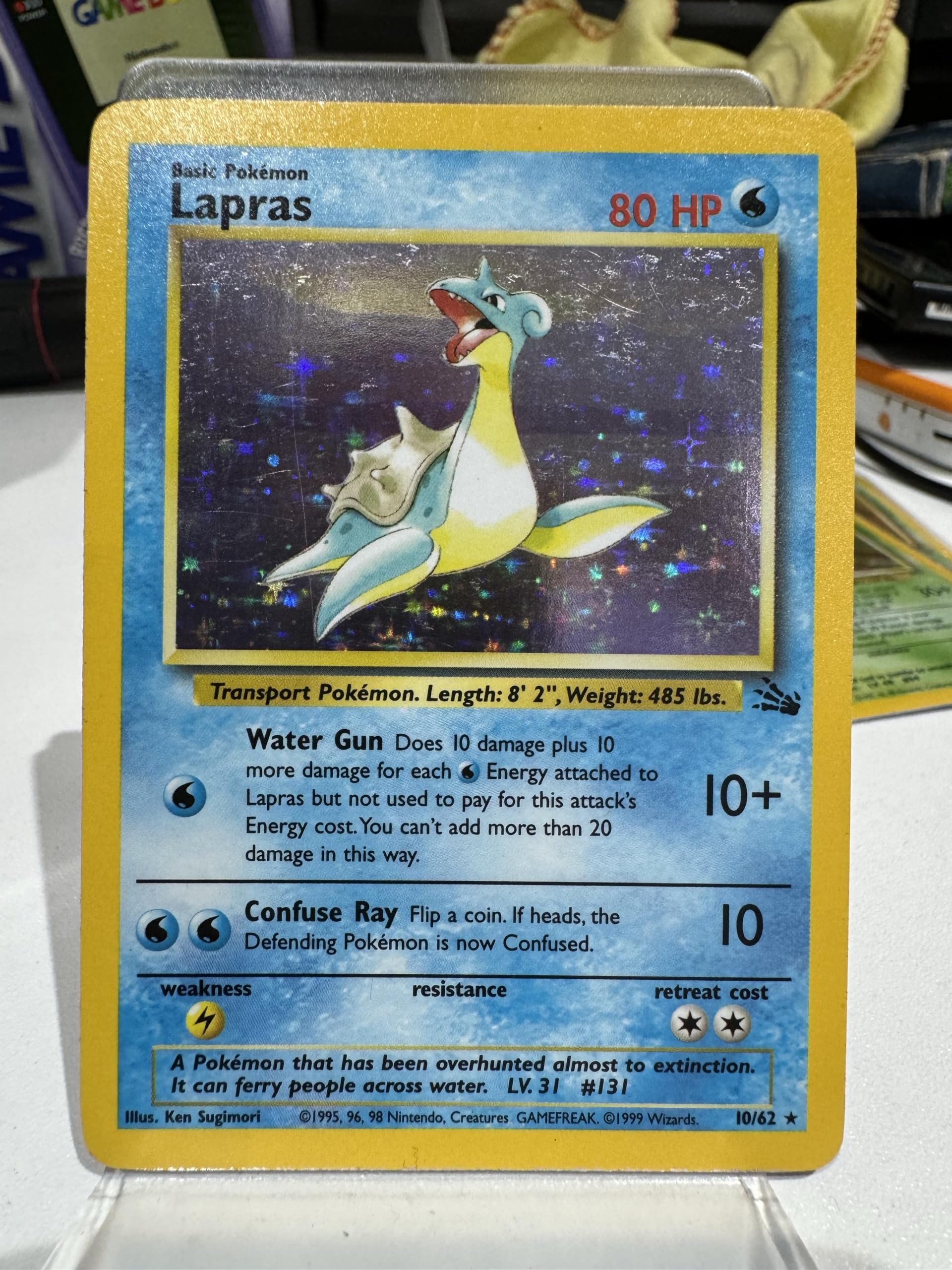 Pokemon - Fossil - Holofoil - Lapras - 10/62 : Amazon.co.uk: Toys