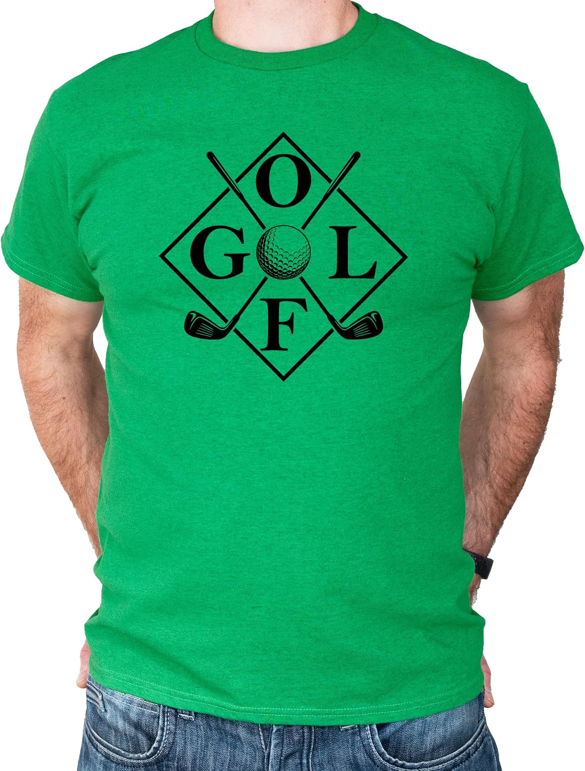 Olive Loves Apple Trendy Golf Sticks Shirt for Men and Women Sporty Golfer Tee for Adult