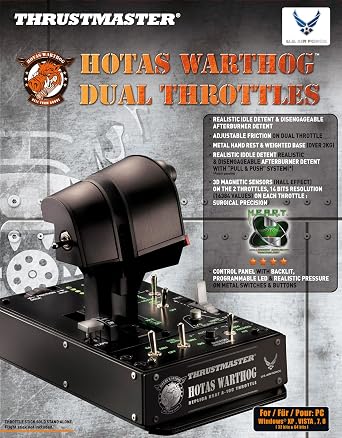 国内正規品Thrustmaster スラストマスター デュアルスロットル HOTAS Warthog Dual Throttles PC 対応 フライトシミュレーター 3D磁気センサー Warthogフライトスティック対応 国内正規品1年間メーカー保証