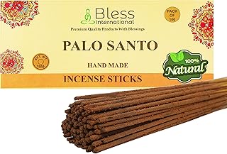 Bless-Palo-Santo 100%-Natural-Handmade-Hand-Dipped-Incense-Sticks Organic-Chemicals-Charcoal-Free Purification-Relaxation-Positivity-Yoga-Meditation Best-Woods-Scent (100 Sticks (5.25 OZ))