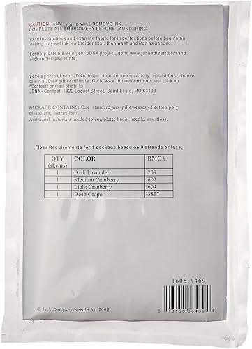 Miniatura 2 de Jack Dempsey Needle Art Funda de almohada estampada para niños con borde blanco Perle 1/Pkg-Princess