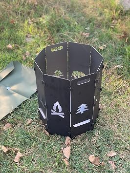 pratikoutdoor Katlanır Sekizgen Portatif Ateş Çukuru ve Orman Şöminesi