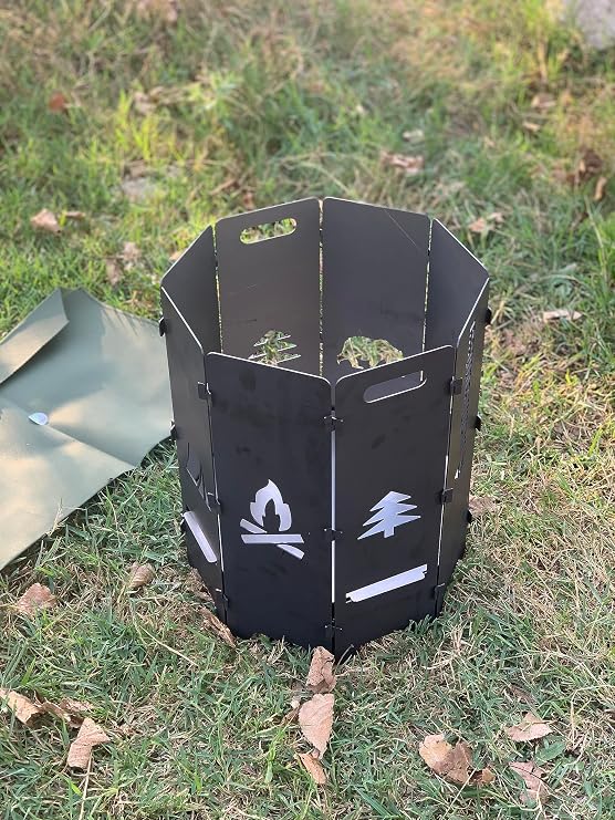 pratikoutdoor Katlanır Sekizgen Portatif Ateş Çukuru ve Orman Şöminesi