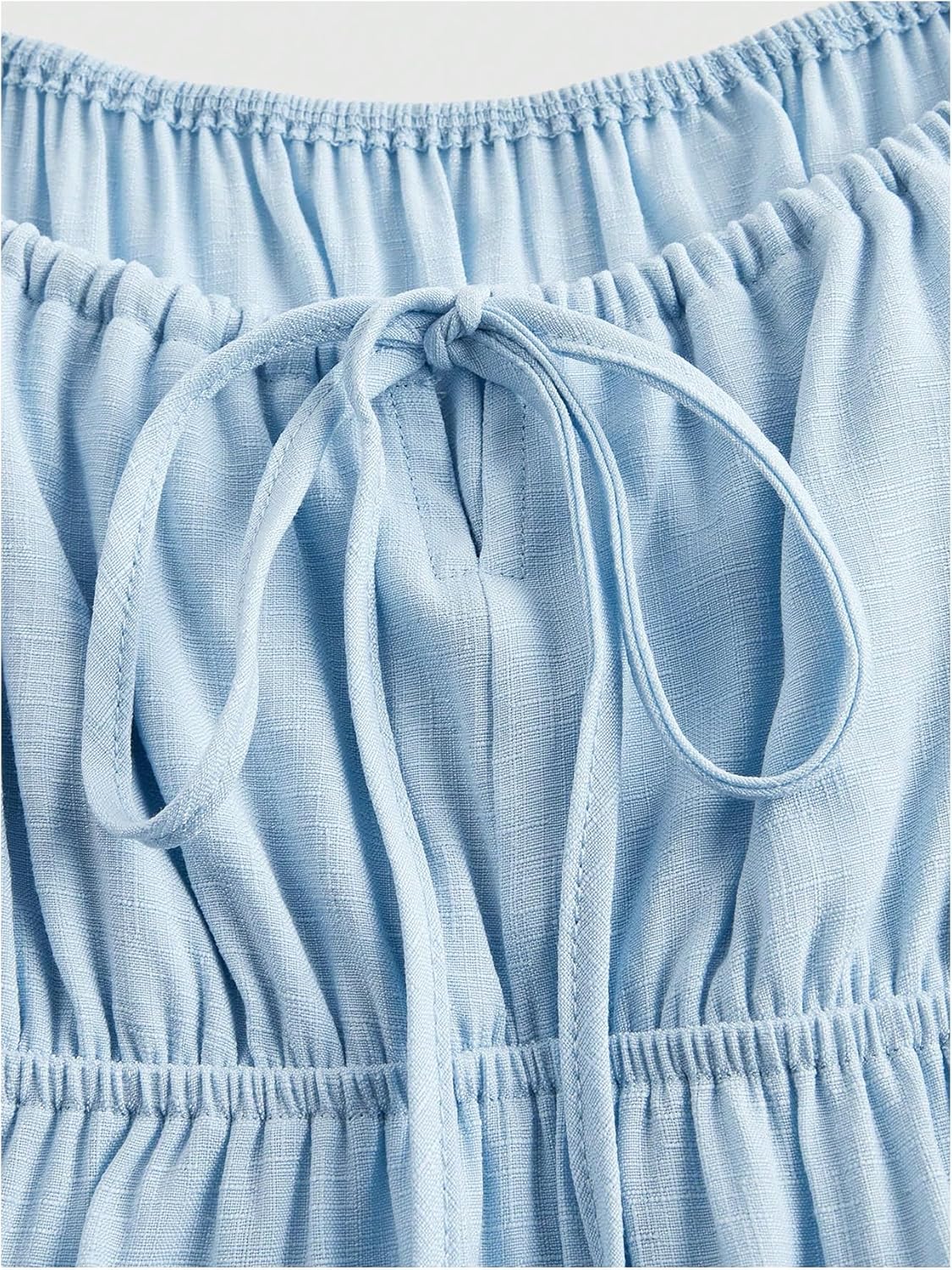 SOLY HUX Women's Peplum Tops Flowy Y2k Cute Ruffle Tie Sleeveless Babydoll Cami Top - Image 3