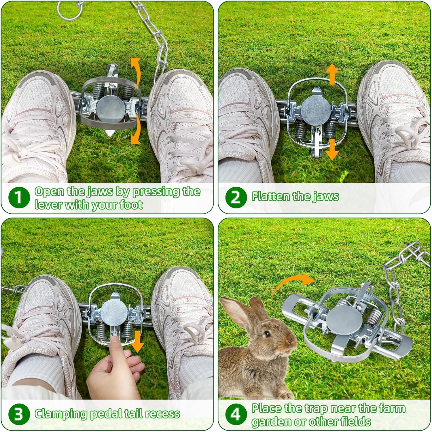 Mole Trap Gopher Trap Metal Tactical Rat Vole Traps Outdoor Reusable Gopher Keep Moles Gophers Voles Out of Yard Lawn Garden, Pack of 2