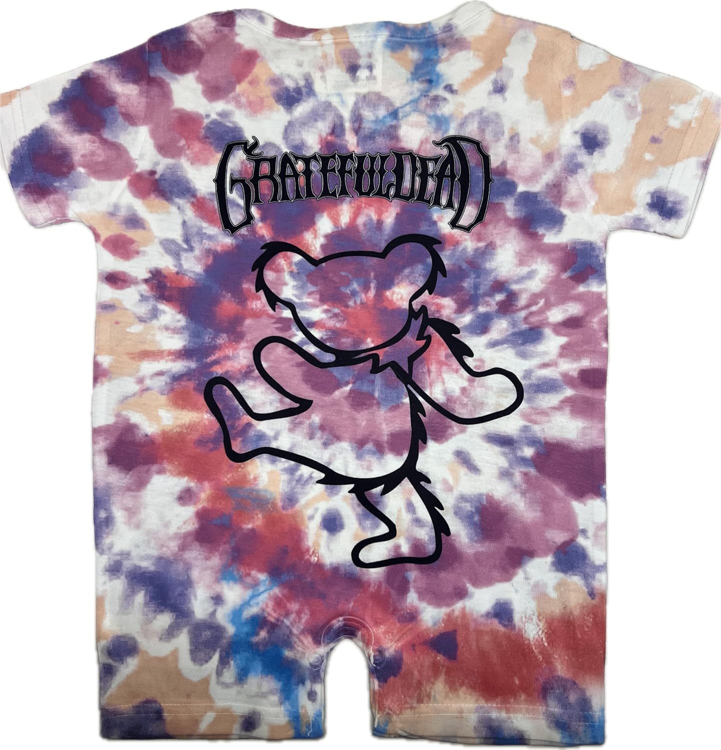 Grateful Dead Officially Licensed Onesie Romper, Tie Dye Dancing Bear Design, Infant and Toddler, Extra Soft, Baby Clothes