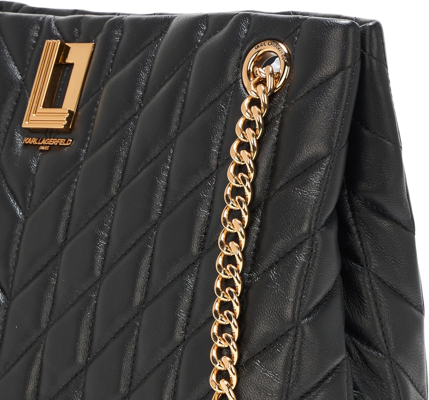 KARL LAGERFELD womens Lafayette Chain Tote Bag - Image 4