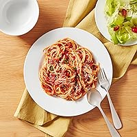 Vista 8 de Yaxa Basics Juego de vajilla de cocina, apto para microondas y lavavajillas, platos, cuencos, servicio para 6, 18 piezas, color blanco