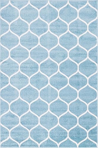 Miniatura 410 de Rugs.com Lattice Frieze Collection Alfombra – 4 x 6 pies, alfombra mediana negra perfecta para salas de estar, comedores grandes, planos abiertos
