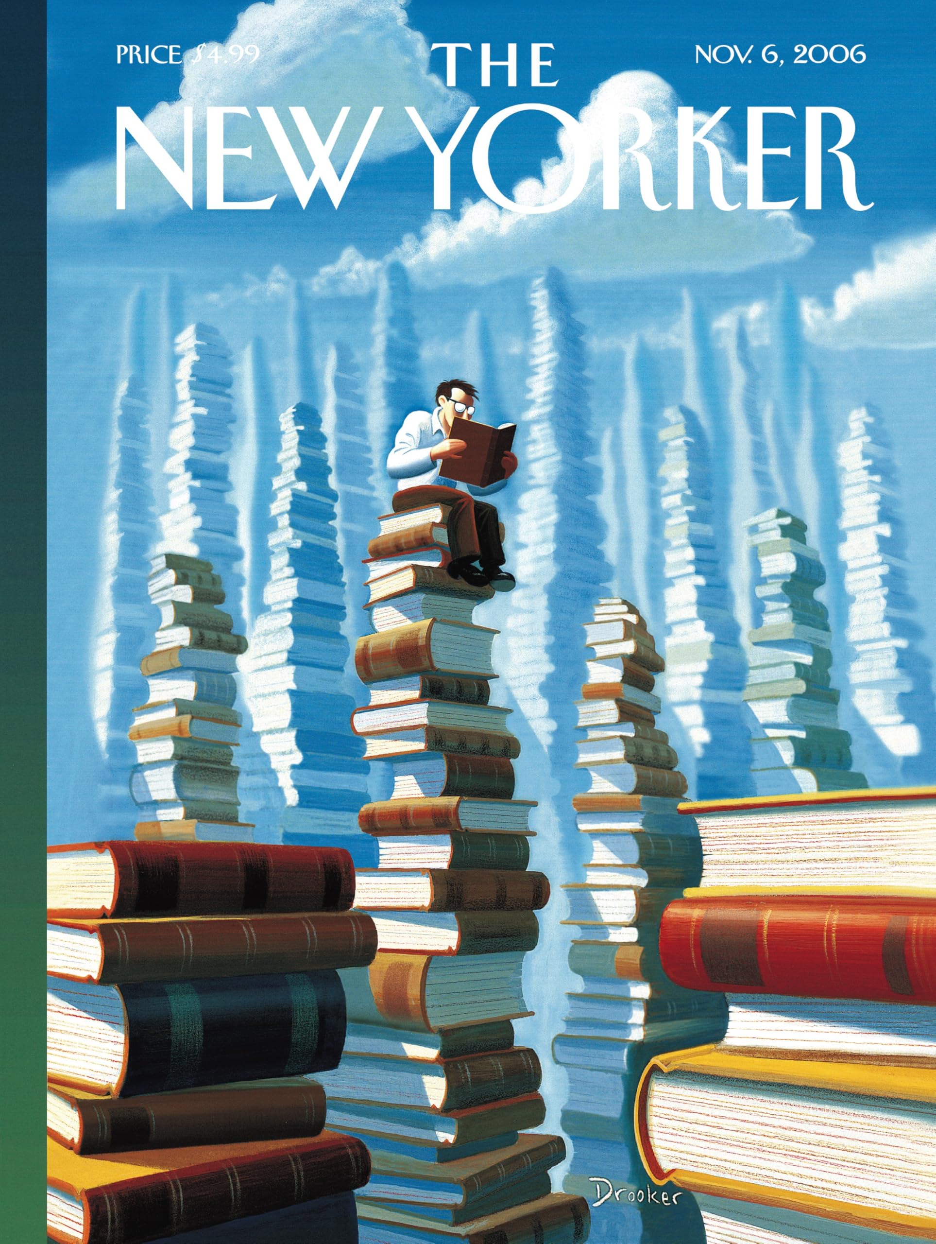 New York Puzzle Company - New Yorker Bookopolis – Puzzle de 1000 pièces pour adultes par Eric Drooker