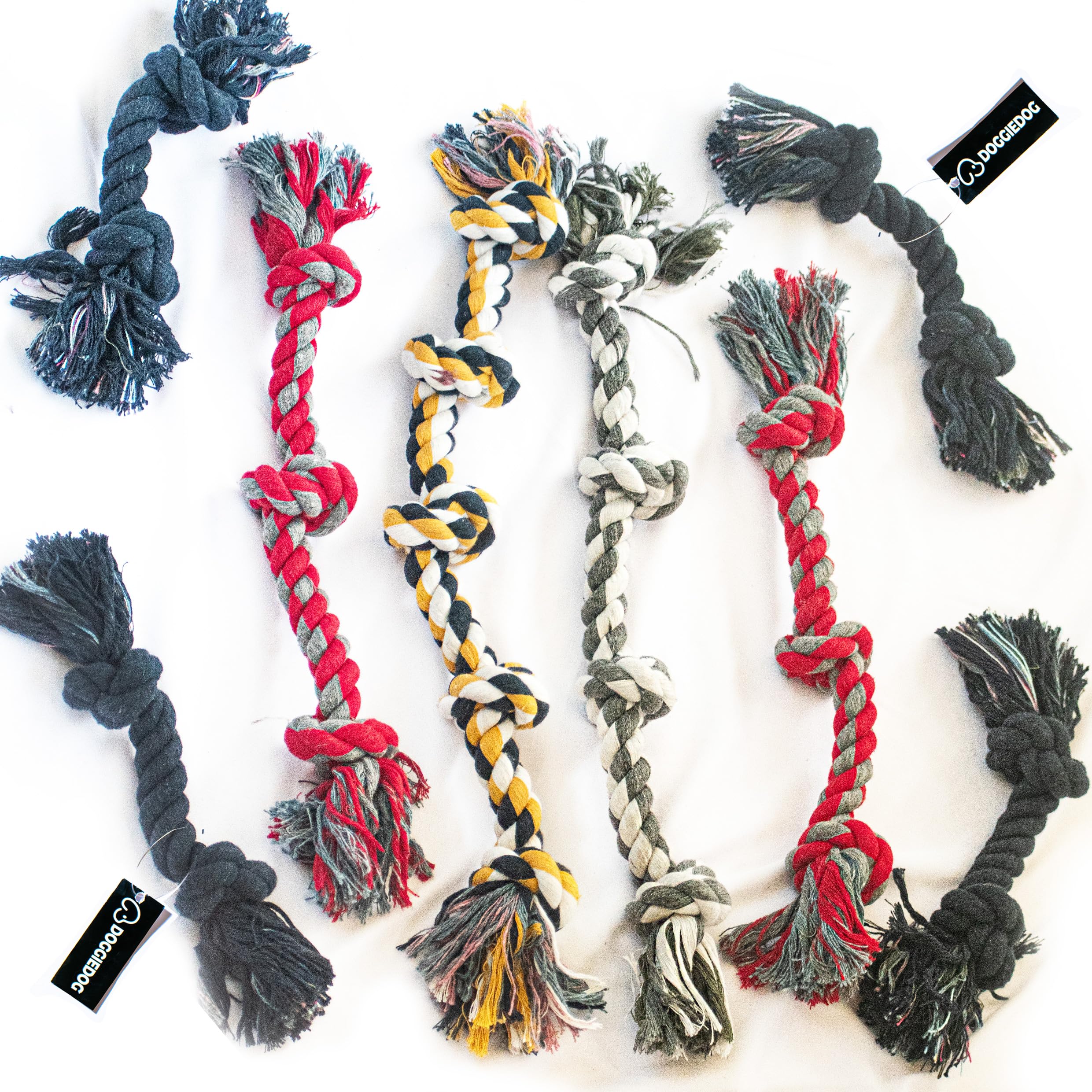DOGGIE DOG Attractive Dog Toys Rope for Teething & Puppy Accessories for Pets for Large, Small & All Puppies. Best for German Shepherd, Beagle, Labrador, Interactive tug Combo(8 Rope) (B0CDV8J5KZ) Amazon Price History, Amazon Price Tracker