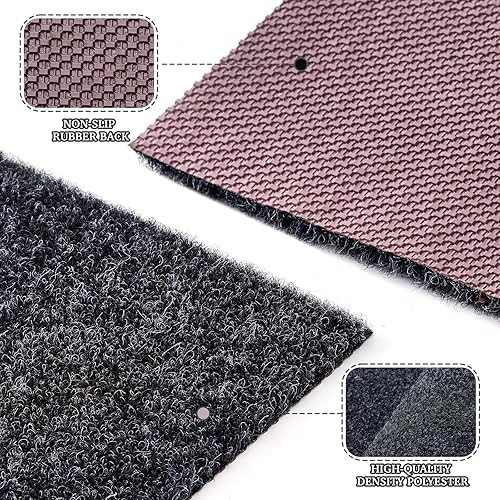 Miniatura 3 de Aminana Alfombra de pasillo de 2 x 6 pies para interiores y exteriores alfombras de área con respaldo de goma antideslizante para pasillo cocina