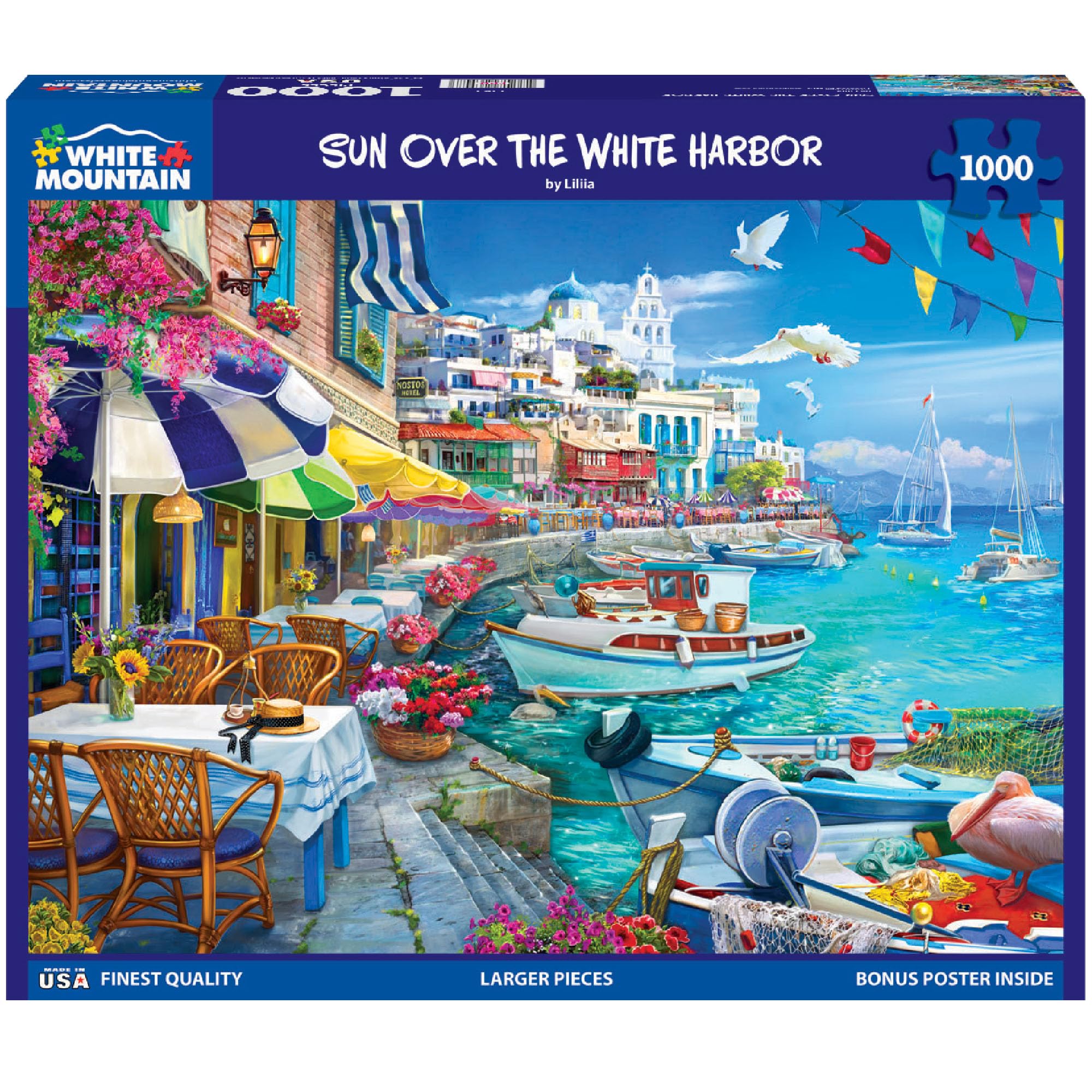 1000 Piece Jigsaw Puzzle, Sun Over The White Harbor