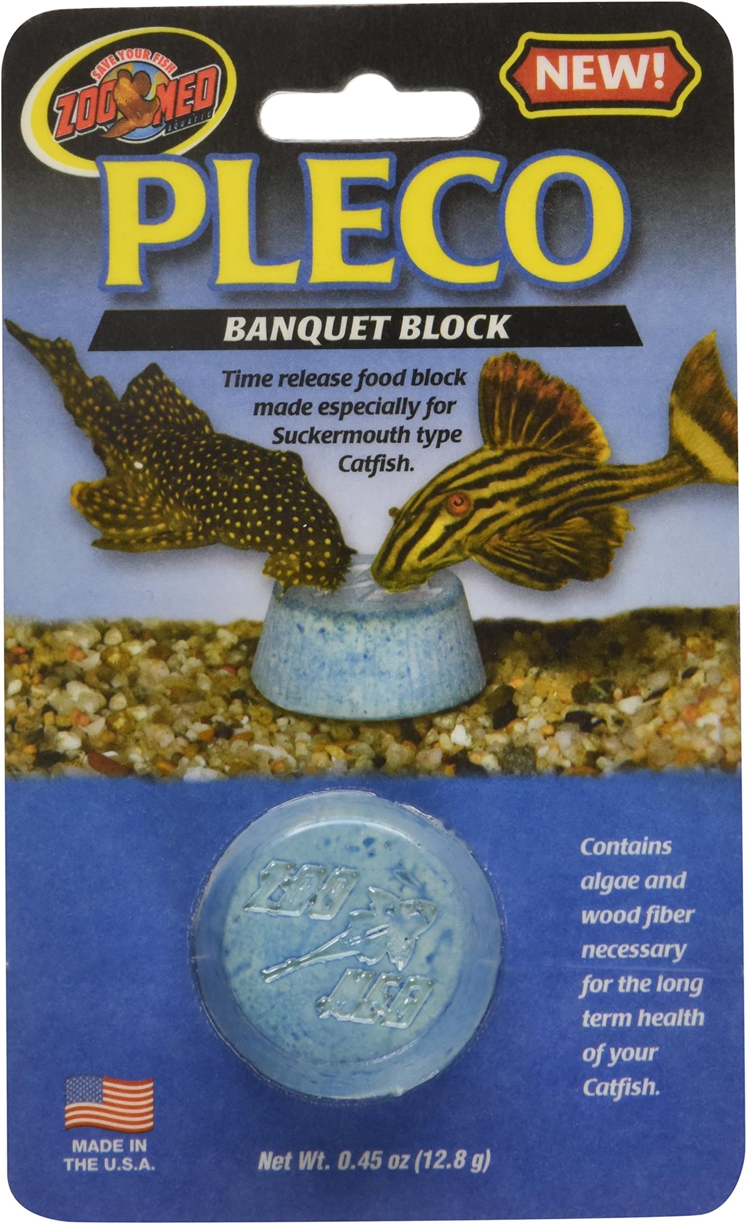 Pleco Banquet Block for Catfish, 0.02 Pounds, Unflavoured, 1 Count