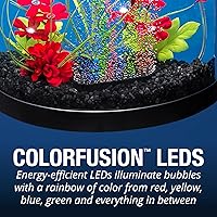 Vista 5 de Pecera Tetra 29041 de media luna con burbujas, de 3 galones