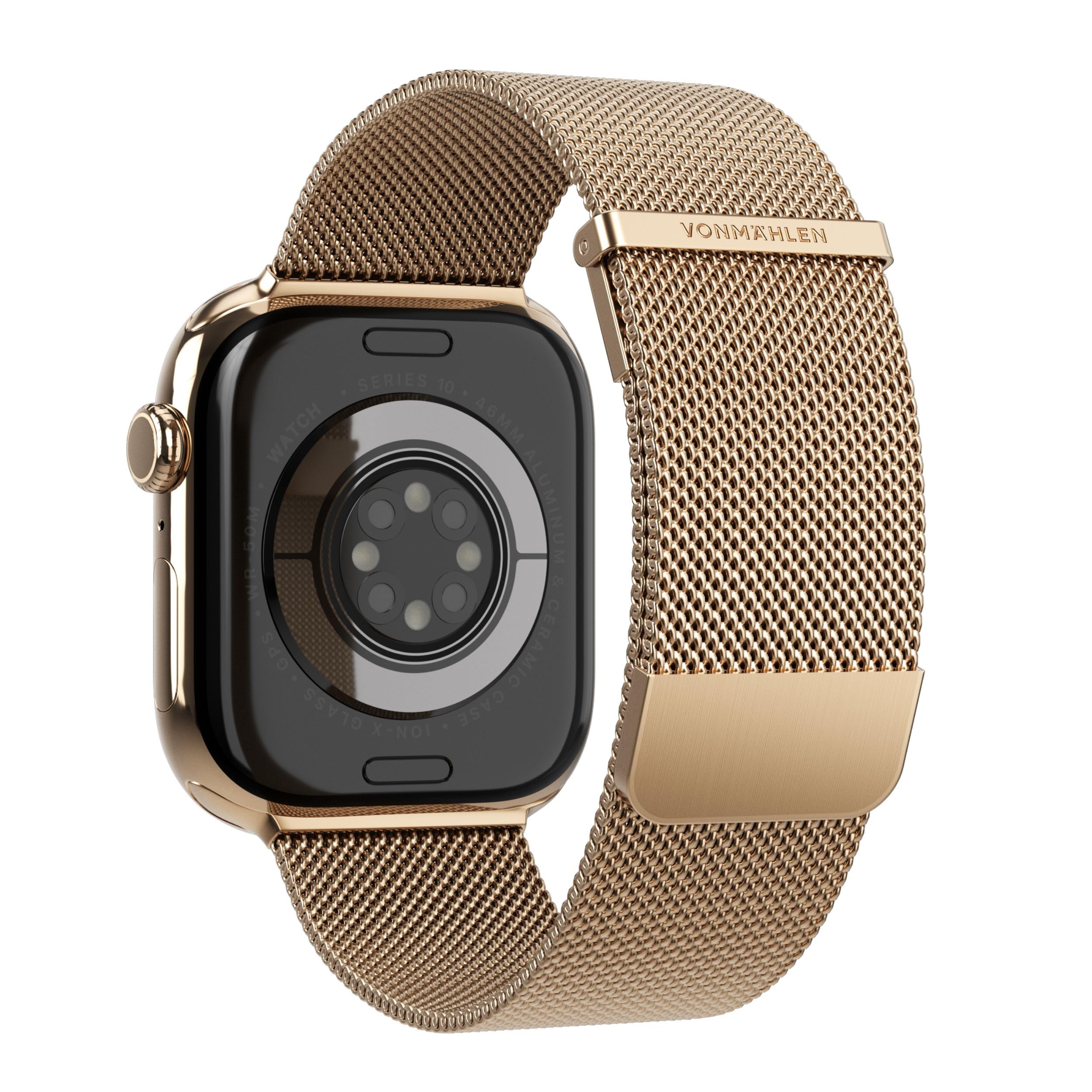 VONMÄHLEN Milanese Loop 2, elegante cinturino in acciaio inox con chiusura magnetica, regolabile, di alta qualità, compatibile con Apple Watch