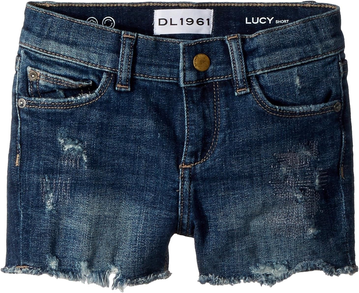 Lucy Denim Distressed Cut Off Shorts in Liberty (Toddler/Little Kids)
