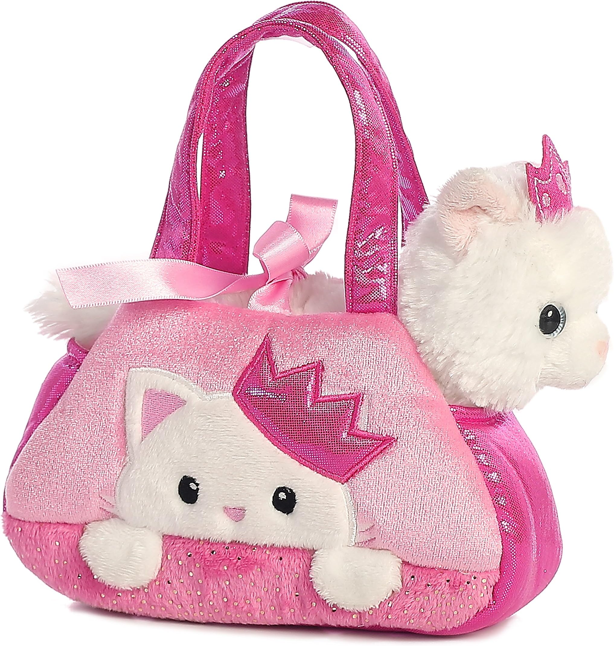 Fashionable Fancy Pals™ Peek-A-Boo™ Princess Kitty™ Stuffed Animal - Plush with Stylish Purse for Dress Up Fun - Perfect for Kids 3+ Years, Costumes, and Birthdays - Multicolor 7 Inches