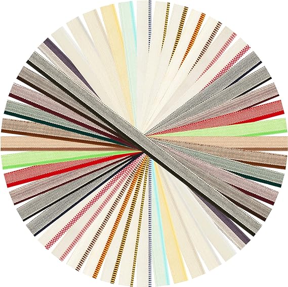 48 Pcs Book Binding Headbands Endbands 11.8 Inches Long Medium Cotton Book Headband