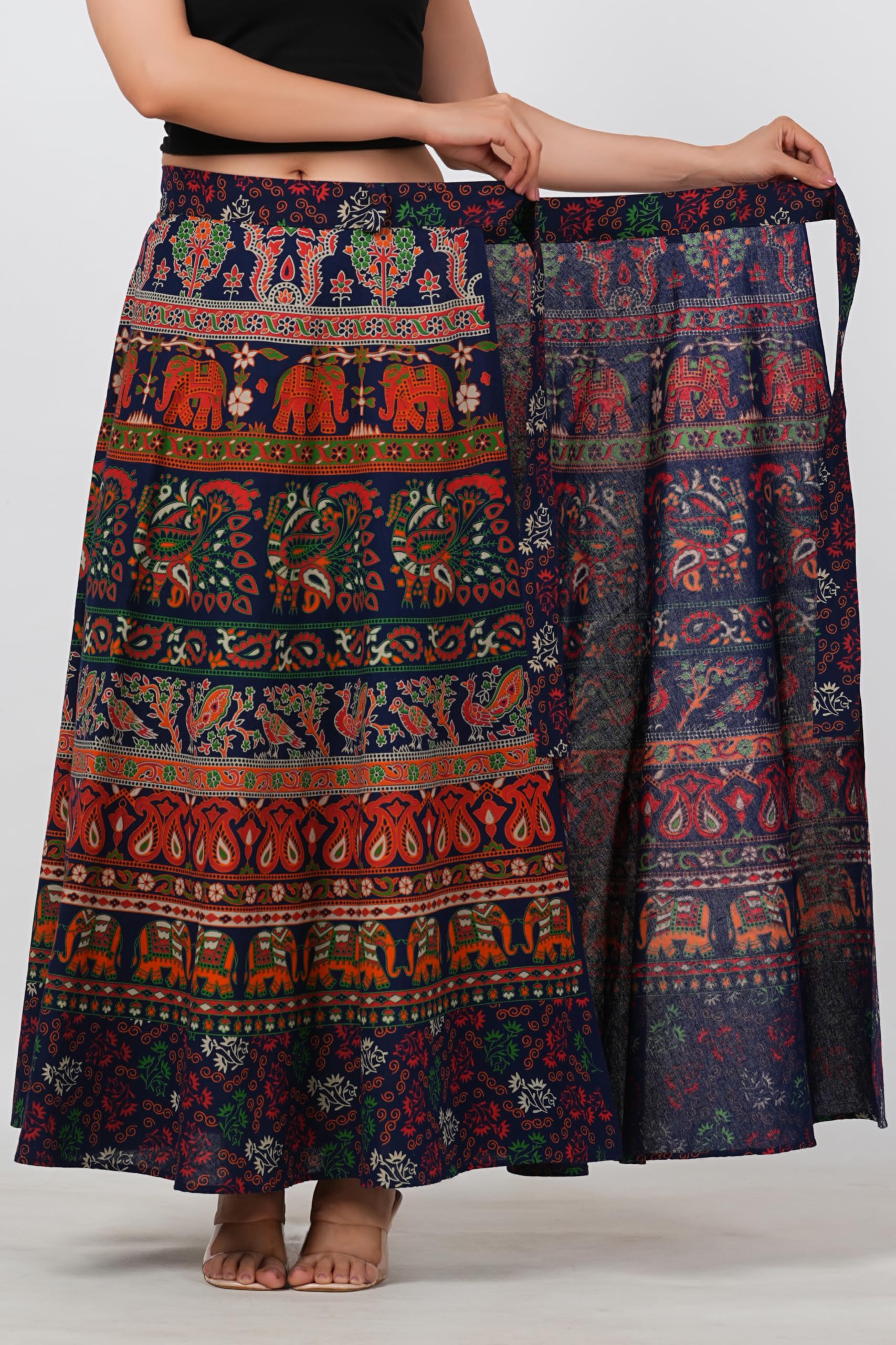 sahaj paridhan Jaipuri Print Cotton Wrapskirt-picture-22