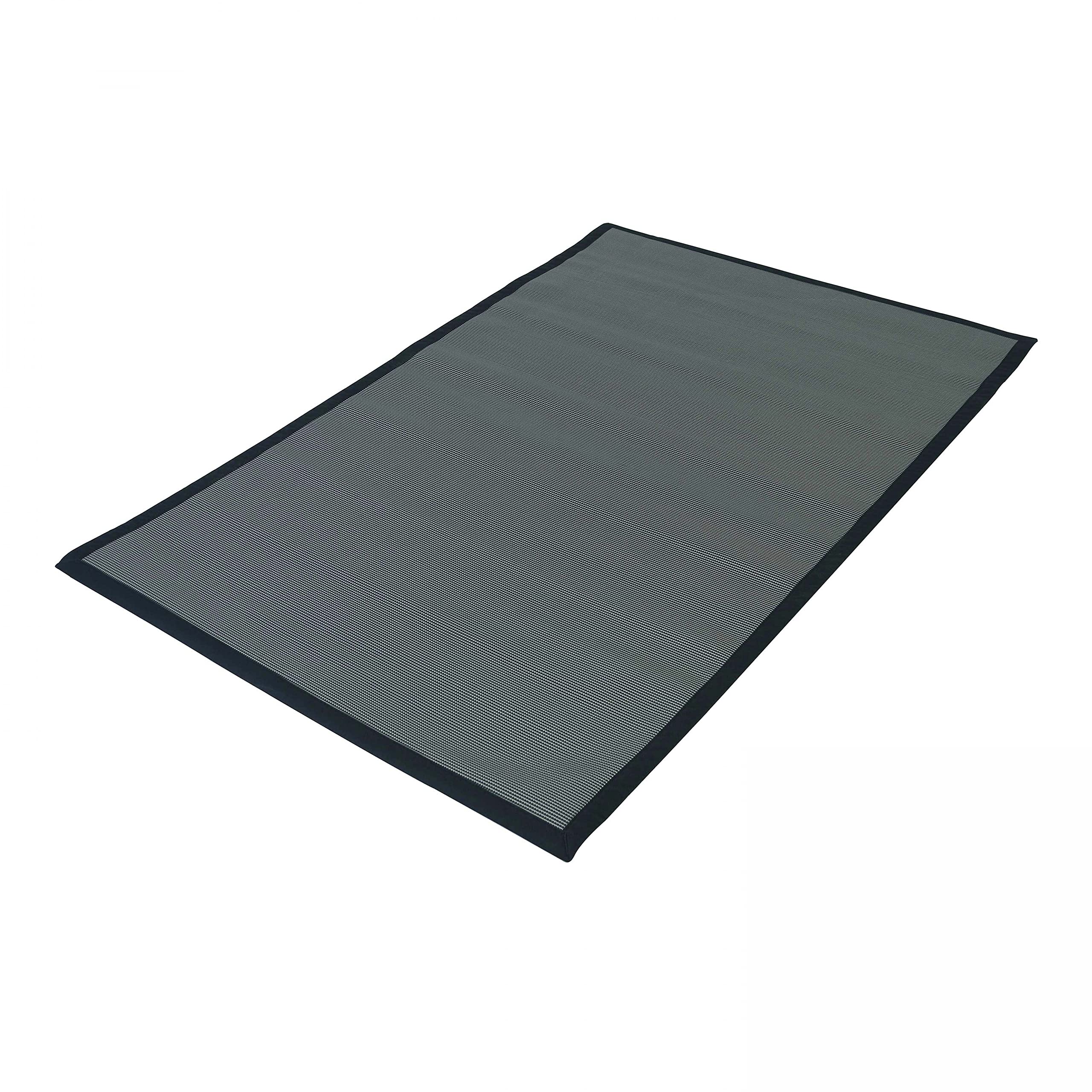 Solys Tapis Barbecue et plancha en PVC Noir 150 x 120 cm