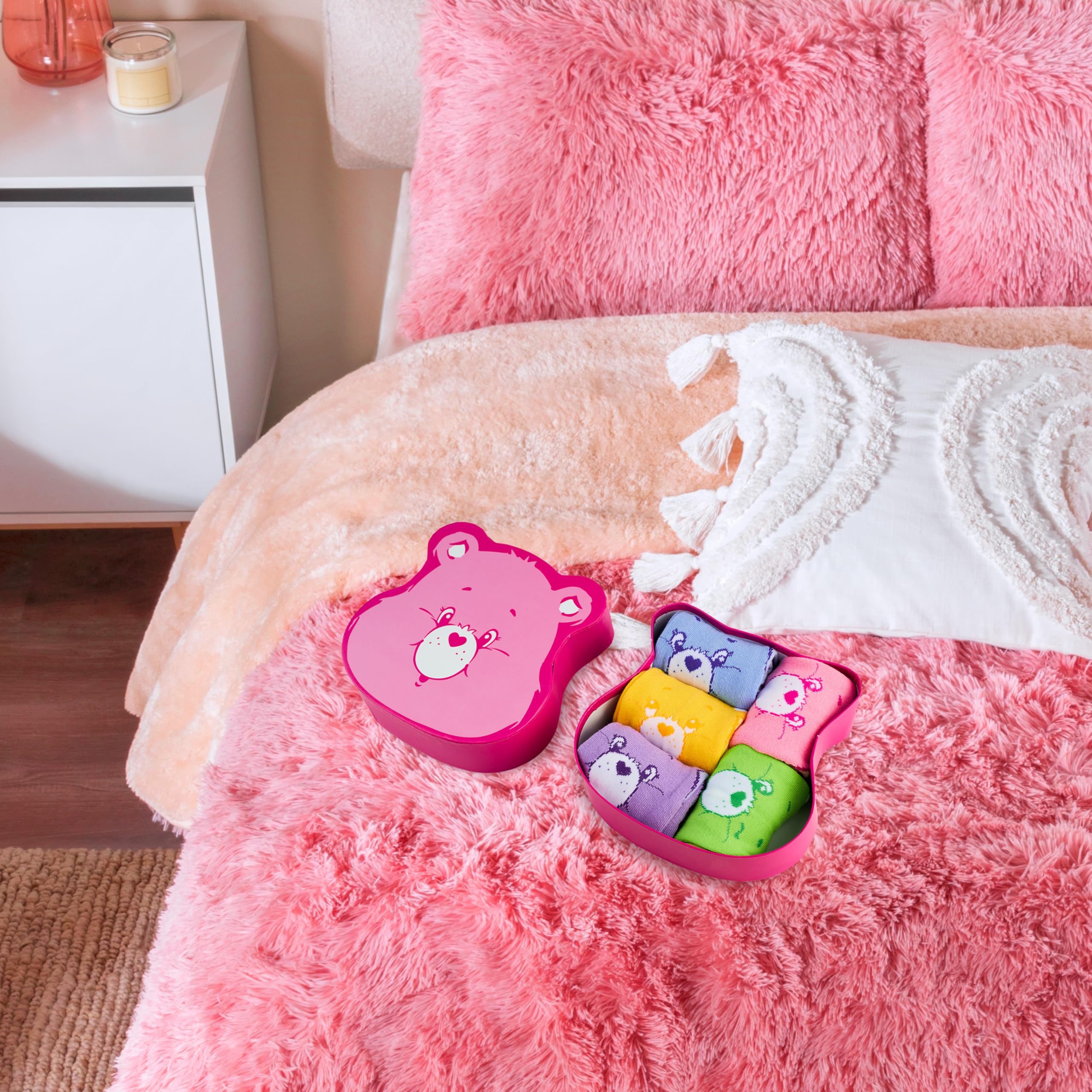 Get Trend Care Bears Calcetines Mujer y Adolescente, Paquete de 6 Calcetines Transpirables y Cálido, 36-41, Regalo Mujer