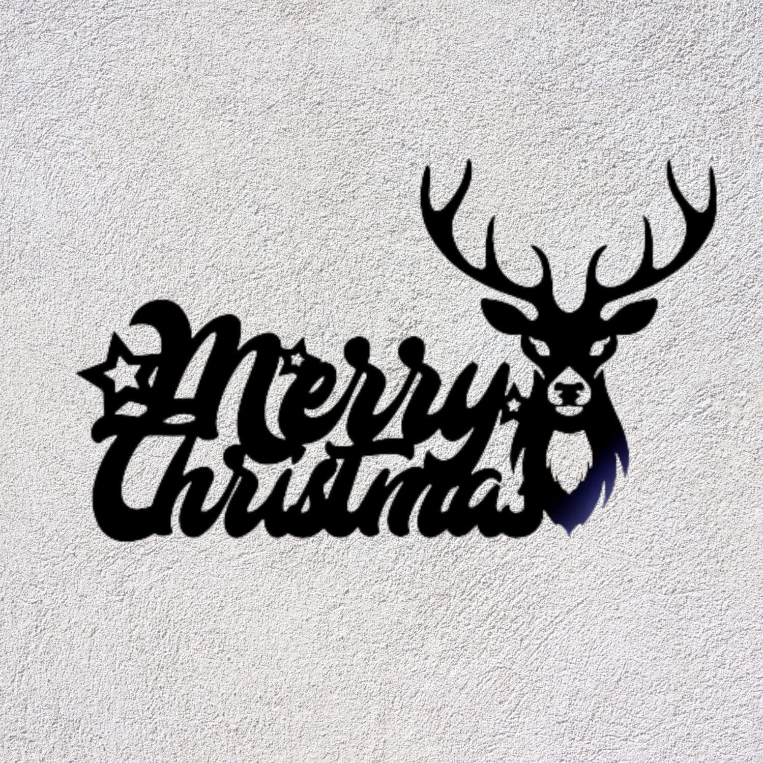 Webelkart Colgante de pared de madera para colgar en la pared con texto "Merry Christmas" de alta calidad, corte láser, 7 x 10 pulgadas, artículos de decoración de Navidad, decoraciones de Navidad