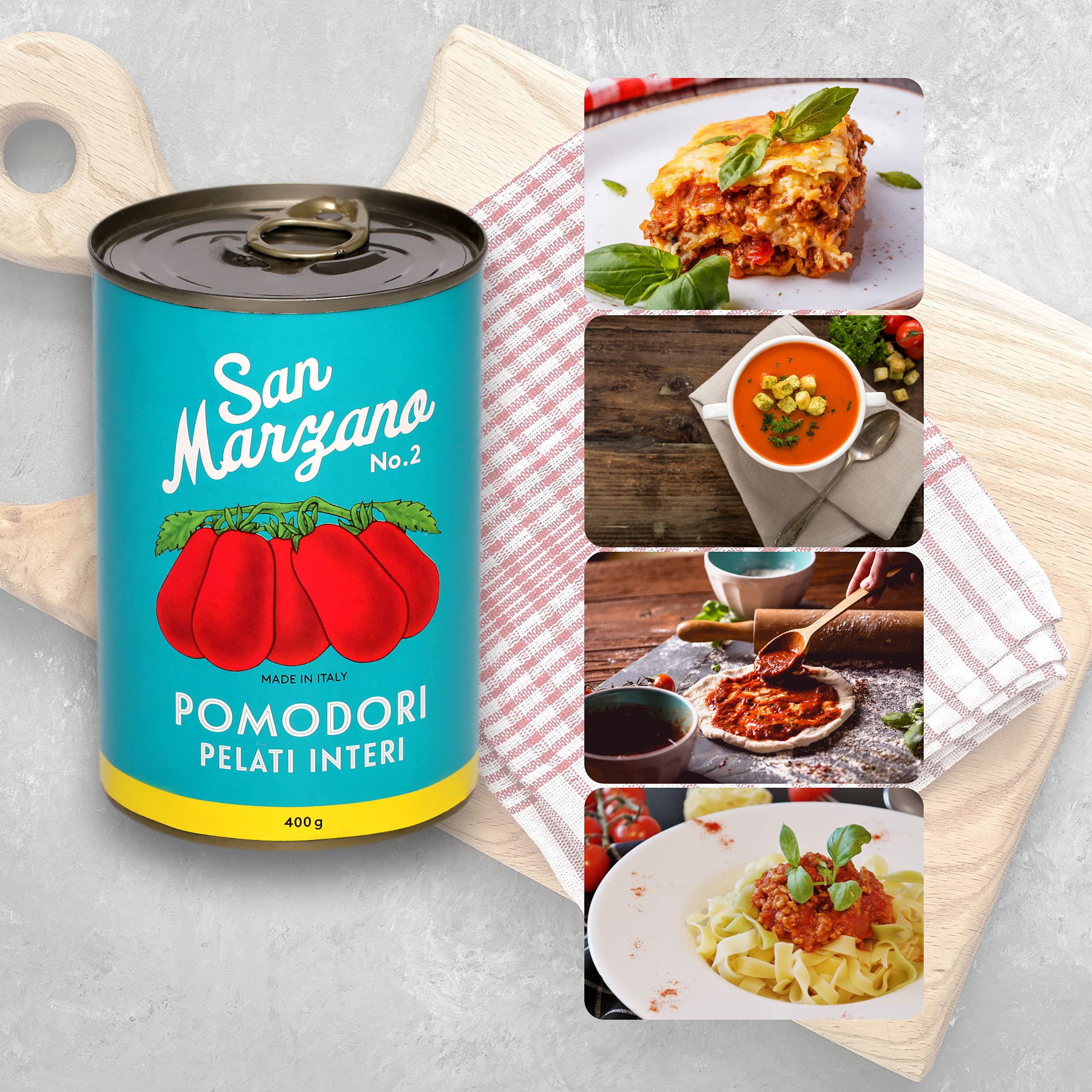 DELICRET - San Marzano Tomaten 400g aus Kampanien vom Rande des Vesuv "Das rote Gold" (24x San Marzano Tomaten)
