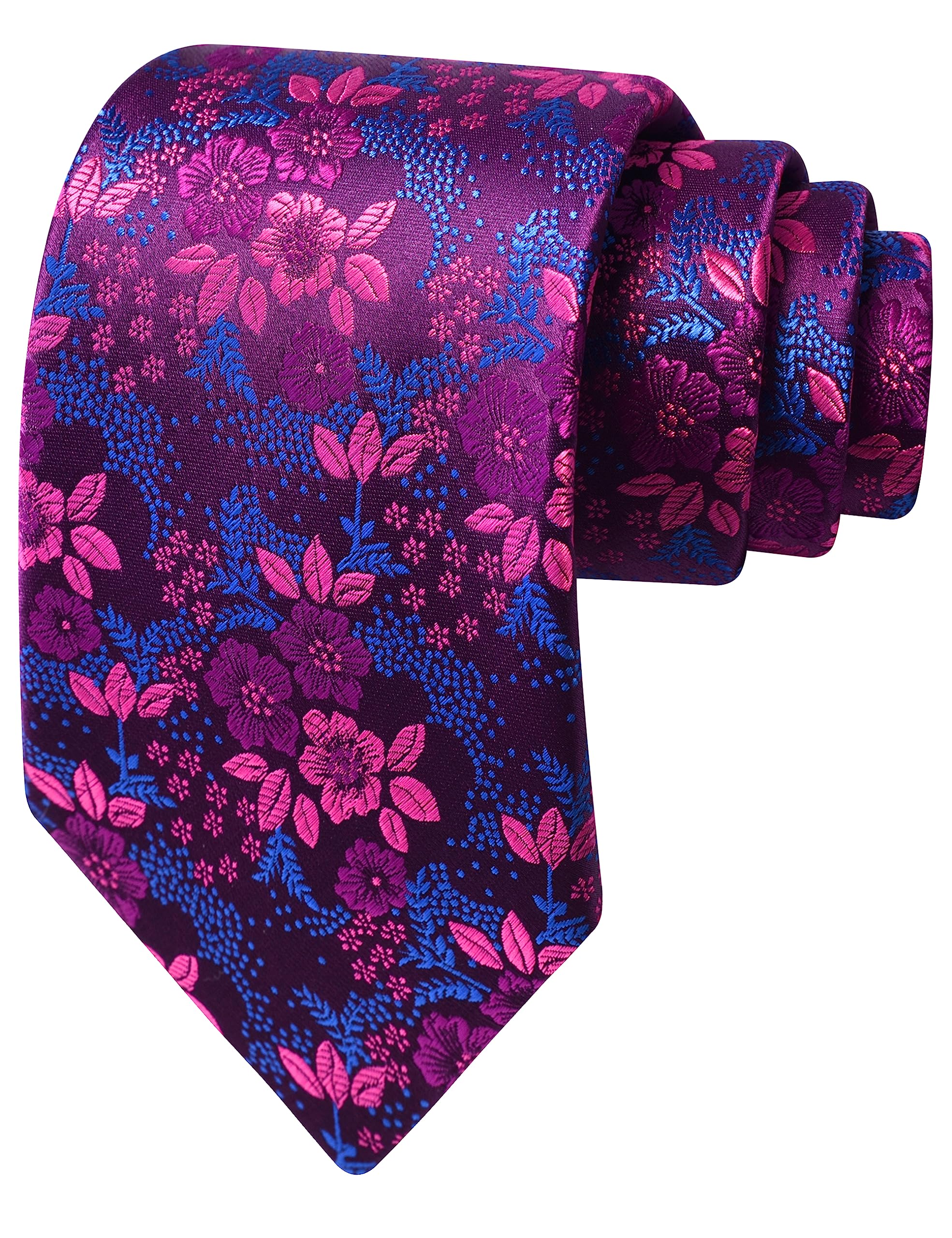 GUSLESON 3.15"(8cm) Fashion Striped PaisleyTies Mens Plaid Flower Necktie for Wedding