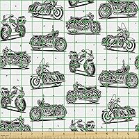 Vista 2 de Ambesonne - Tela multicolor impresa digital por The Yard.