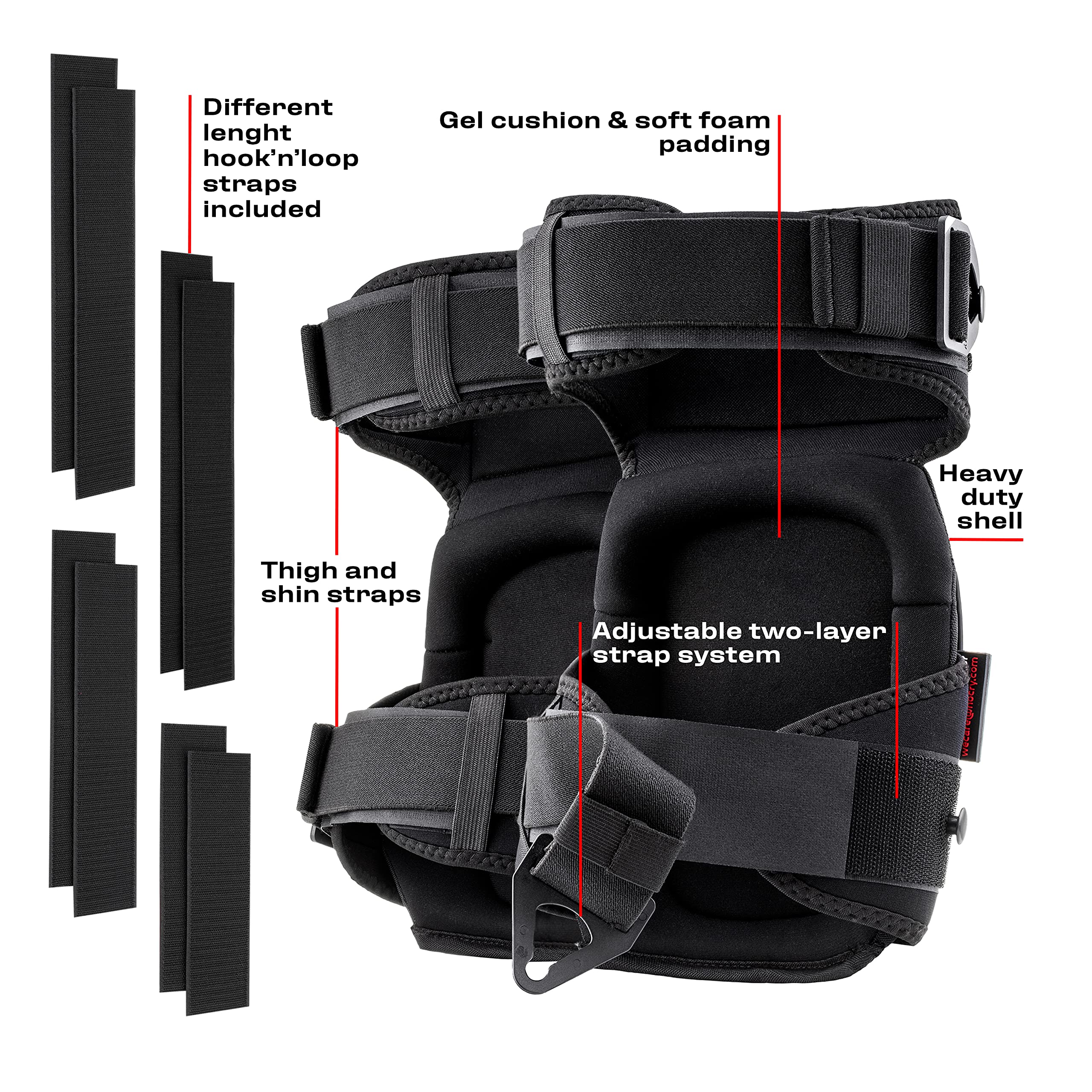 Buy NoCry Professional Knee Pads for Work with Improved Adjustable