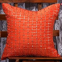 Vista 15 de Juego de 2 almohadas doradas de 18 x 18 pulgadas, almohadas decorativas para sofá, fundas de almohada bordadas, fundas de almohada doradas mostaza