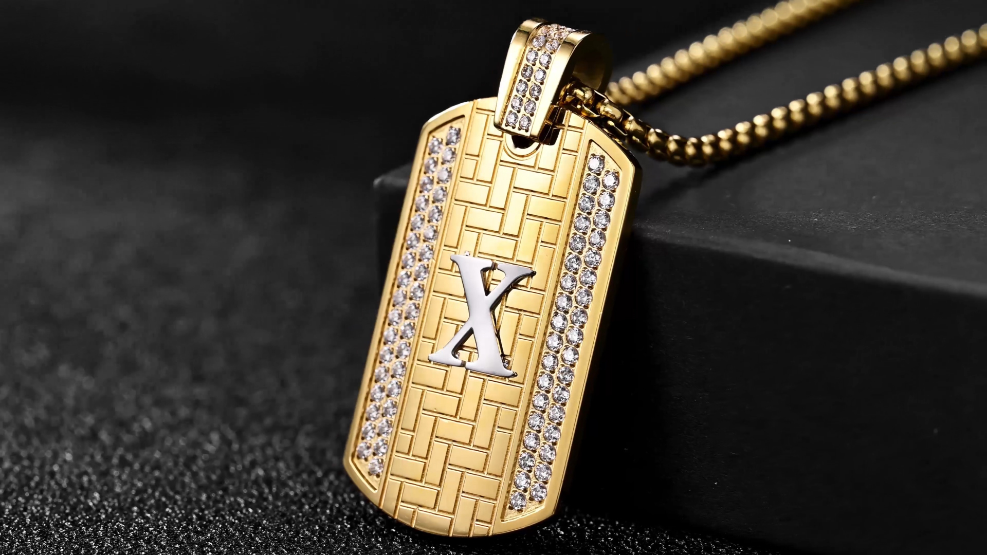 Bijou Cadeau Personnalisé Collier Homme APMGONT Initiales - Chaîne Figaro Acier Inoxydable, Pendentif Lettre De A à Z Bijou Masculin Tendance