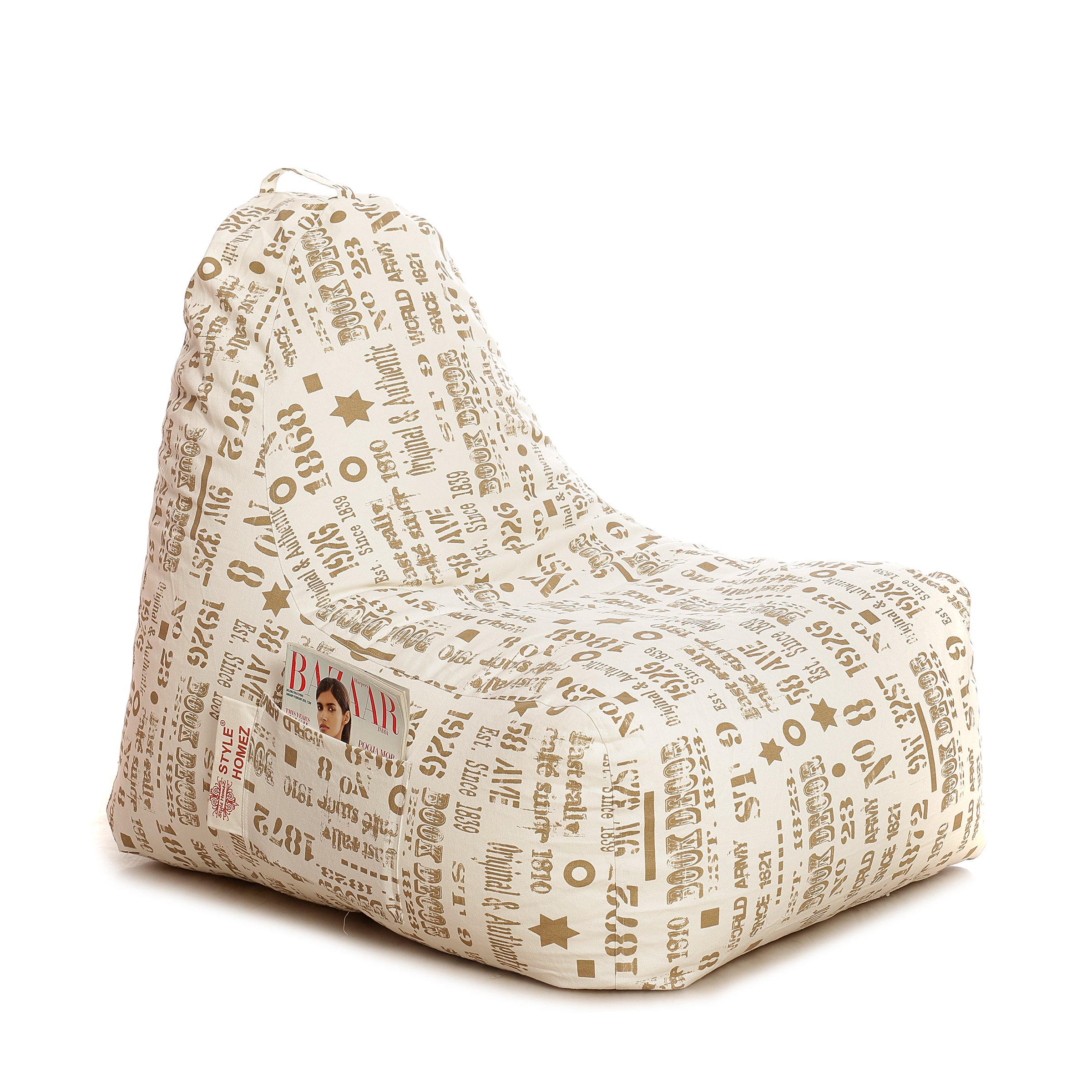 Style Homez Hackey Cotton Canvas Abstract Printed Bean Bag XXL Size Cover Only