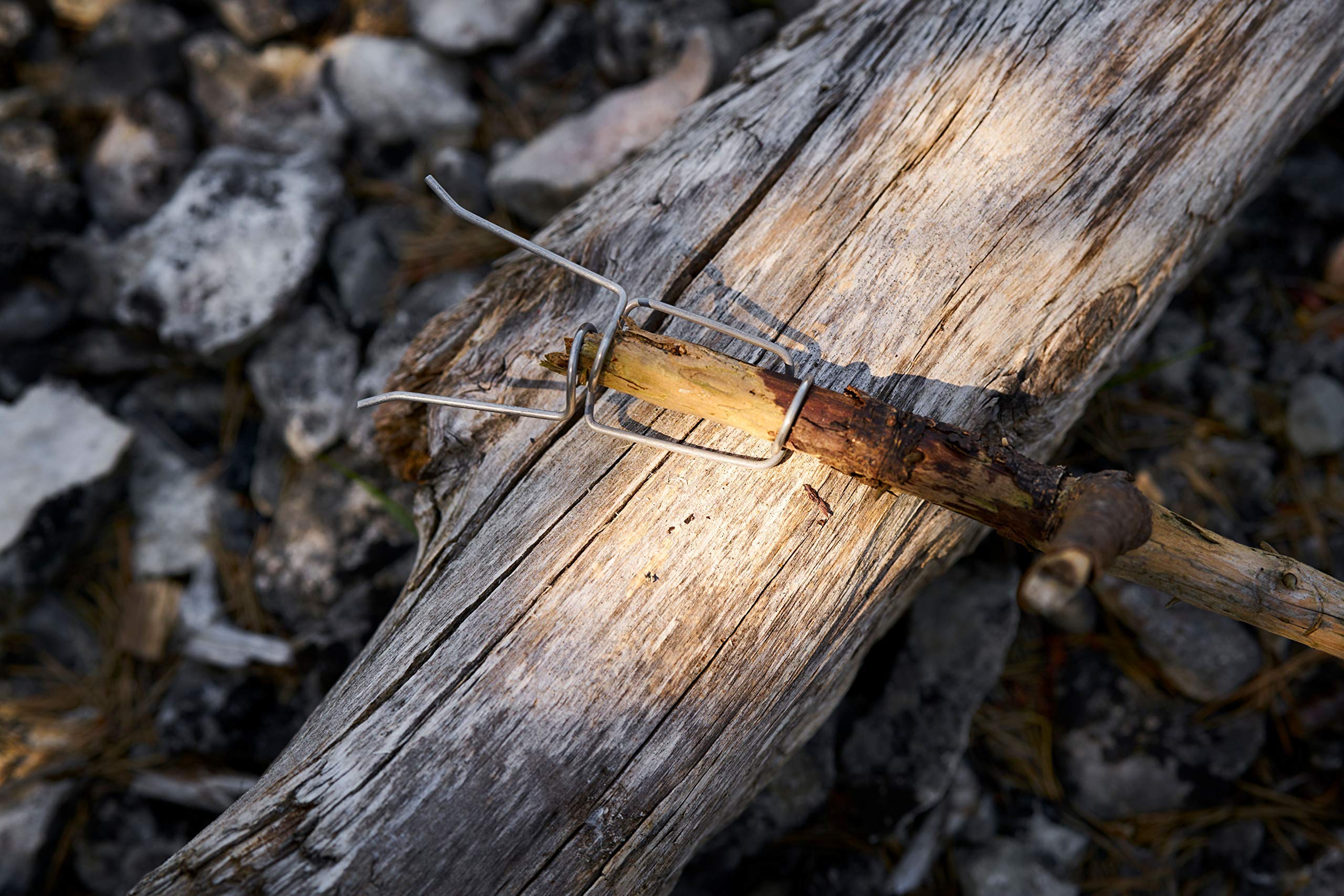 Light My Fire Fourchette A Barbecue - Pique A Brochette - 2 x Grandpa's FireFork en Acier Inoxydable - Adaptable Baton de Guimauve - Idéal Brochette Barbecue de Camping Randonnées BBQ Survie