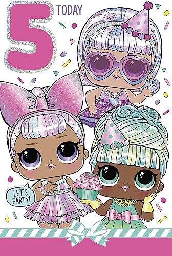 Danilo Promotions LTD Tarjeta sorpresa LOL de 5 años, tarjeta de feliz cumpleaños