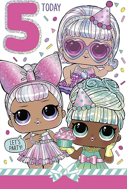 Age 5 LOL Surprise Card, Happy 5th Birthday Card LOL Surprise, LOL Surprise Age 5 Birthday Card, 5th Birthday Card