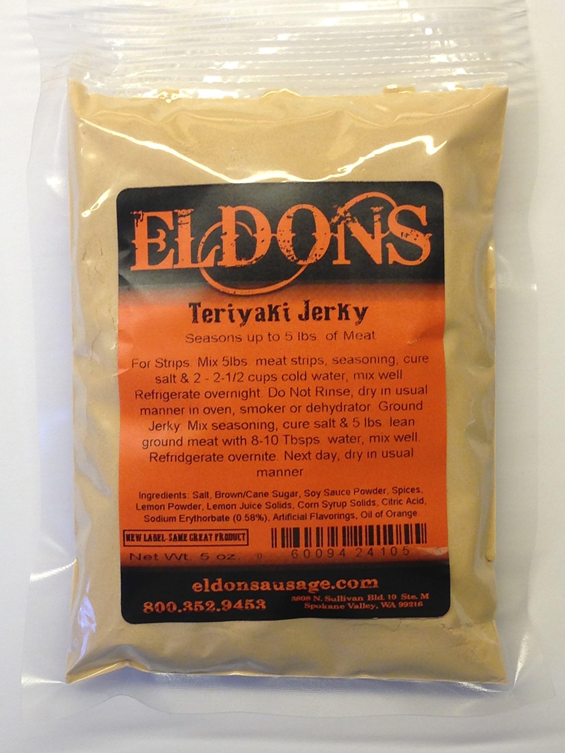 Jerky Seasoning Spice with Cure Seasons 5 Pounds Each - Your Choice of Flavor (Teriyaki)