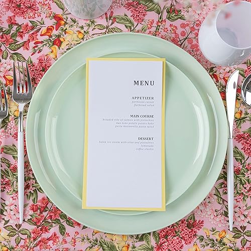 Miniatura 62 de [30 Pack 16 OZ Bowls] Edge Collection Mint Green Plastic Party Soup Bowls Premium heavyweight Elegant Disposable Tableware Dishes