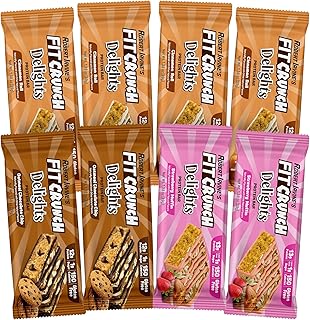 FITCRUNCH Delights Protein Bar Variety Pack (8ct)
