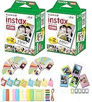 Vista 1 de Fuji Instax Mini película instantánea 40 tomas con bono 20 calcomanías adhesivas decorativas para Fuji Instax Mini 8 y SP-1