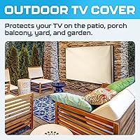 Vista 2 de Garnetics Funda para TV de Exterior de 65 Pulgadas – Impermeable, Resistente a la Intemperie con Protectores de Pantalla Smart Shield, Ideal