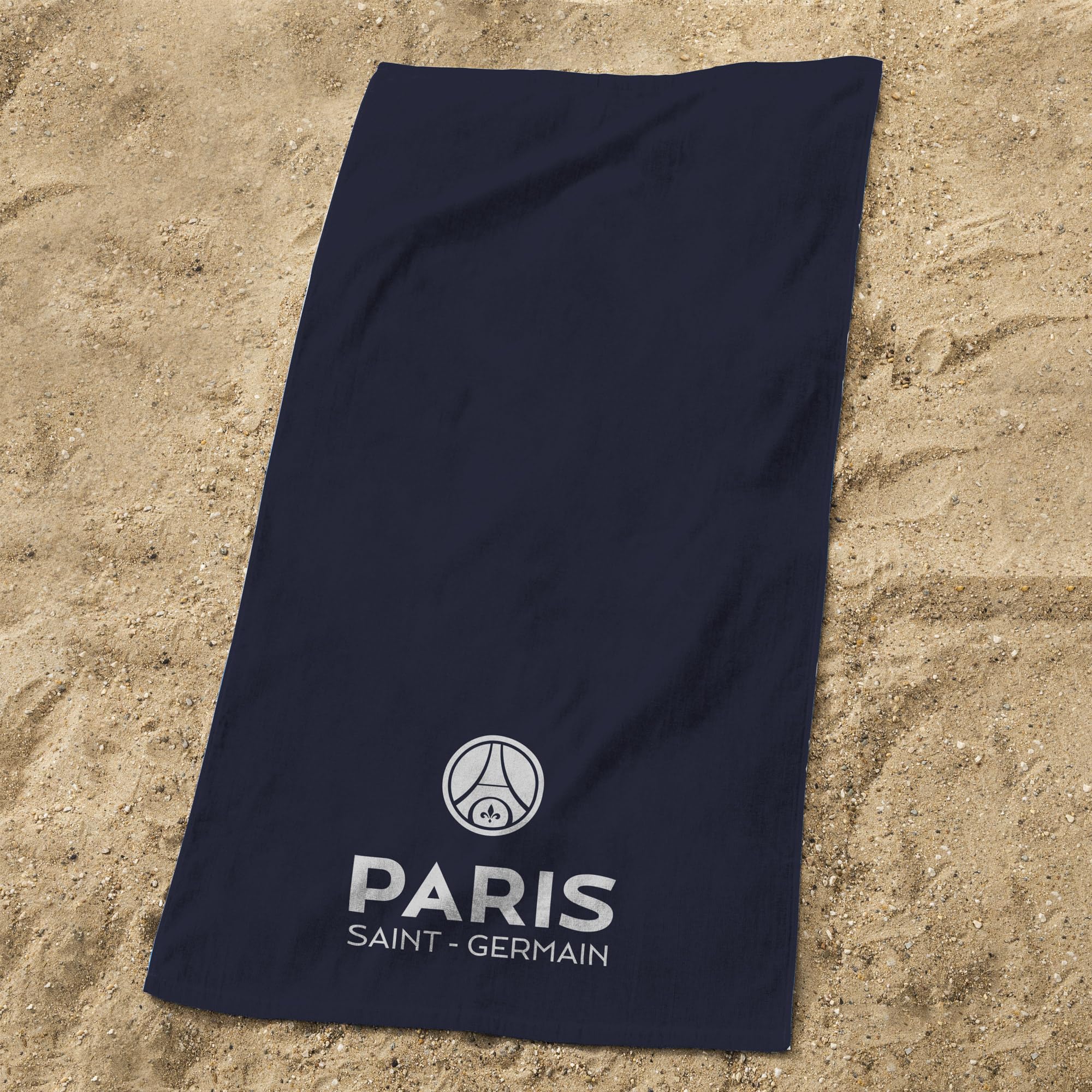 Serviette de bain PSG idéale pour la plage la piscine et le sport d'été bleu nuit