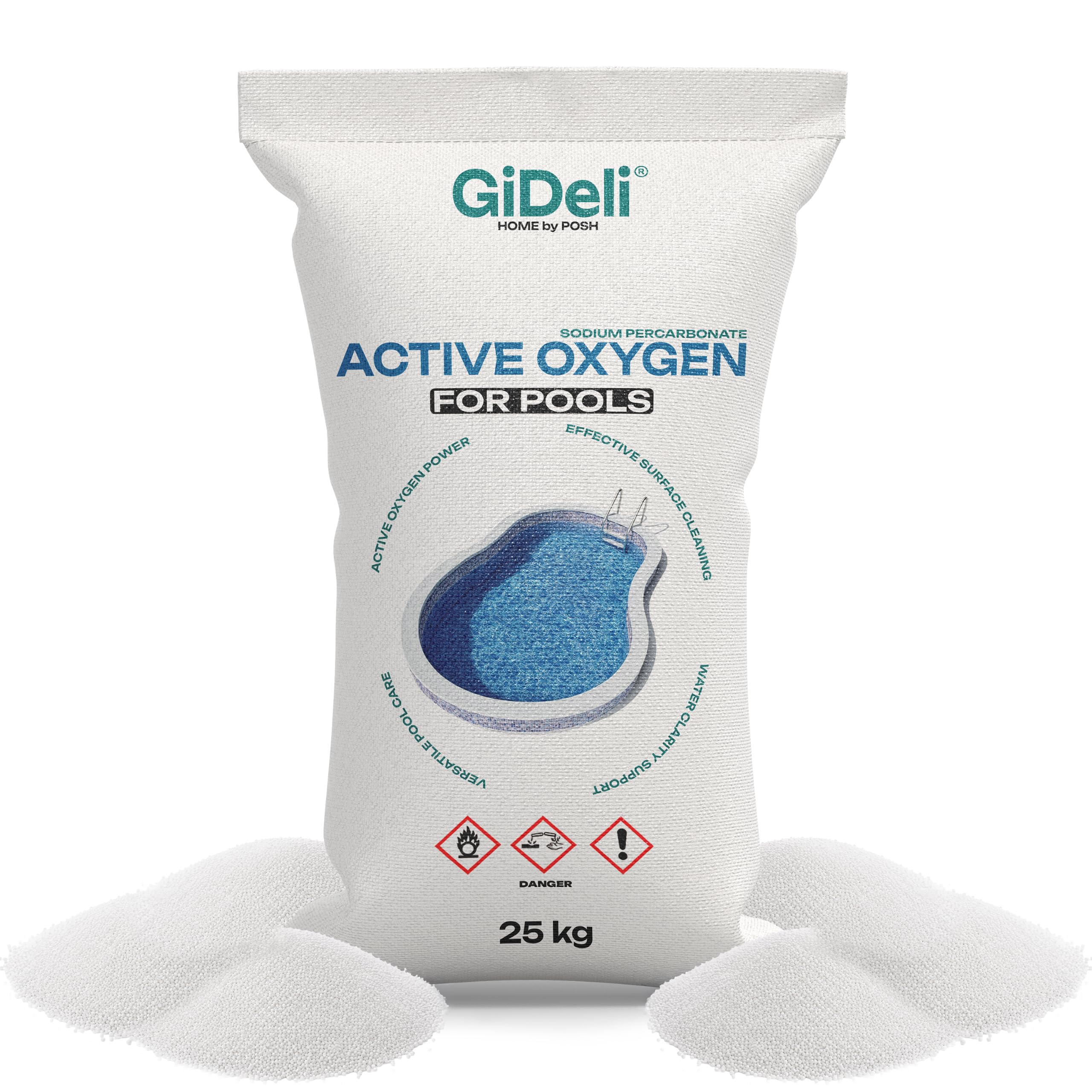 GiDeli Aktivsauerstoff Pool 25 kg - Natriumpercarbonat Granulat Chlorfrei
